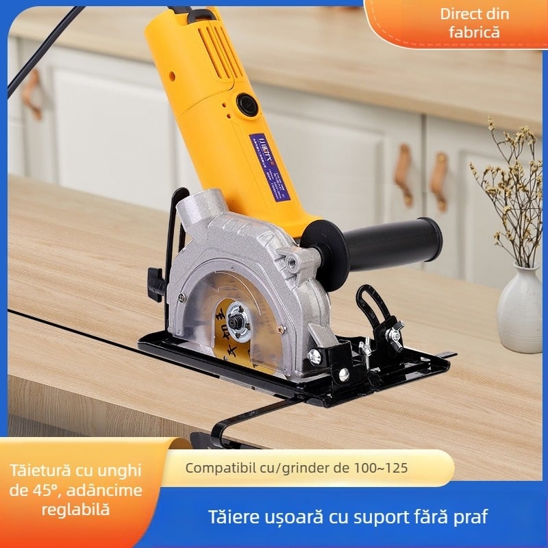 Bază universală/suport pentru polizor unghiular și fierăstrău circular — aliaj; Brand: Markta; Compatibil cu polizor unghiular, fierăstrău de masă, fierăstrău circular