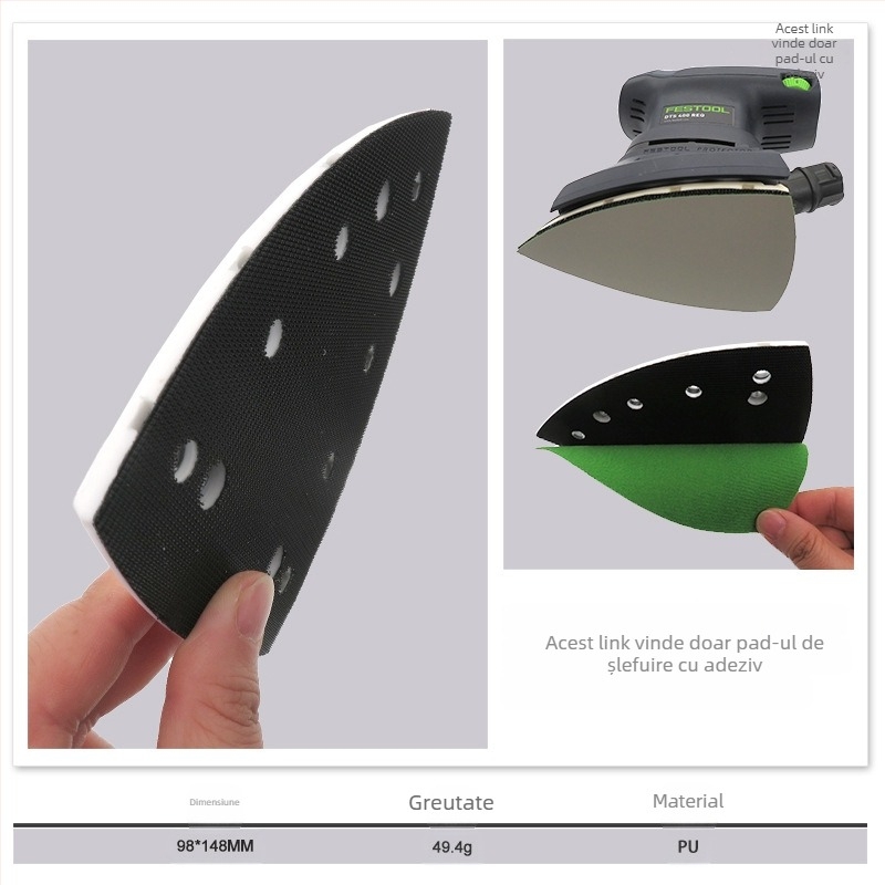 Disc de polisare electric cu Velcro, abraziv PU+nylon, 4 cuie și 7 găuri, pentru mobilier