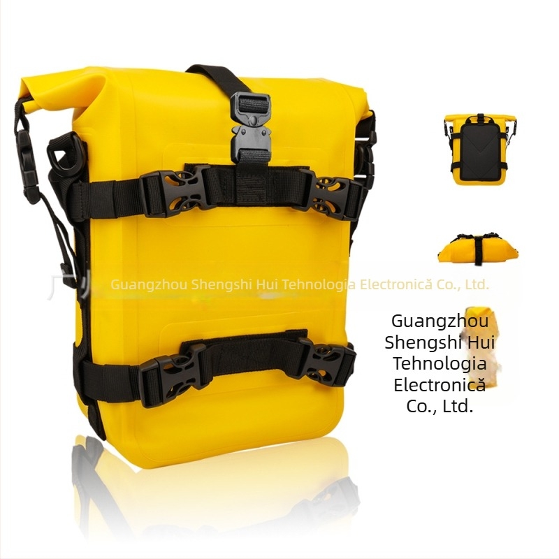 Geantă PVC pentru bară de protecție a motocicletei, 8L capacitate, model Y-M0061, compatibilă cu R1200GS, R1250GS, DL650 și V-Strom