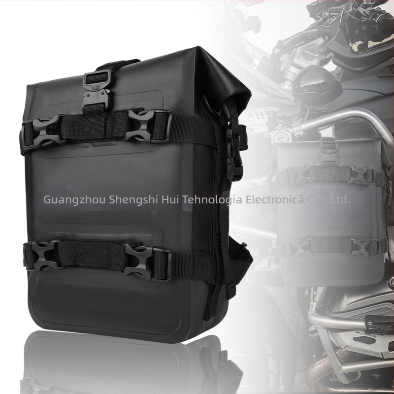 Geantă PVC pentru bară de protecție a motocicletei, 8L capacitate, model Y-M0061, compatibilă cu R1200GS, R1250GS, DL650 și V-Strom