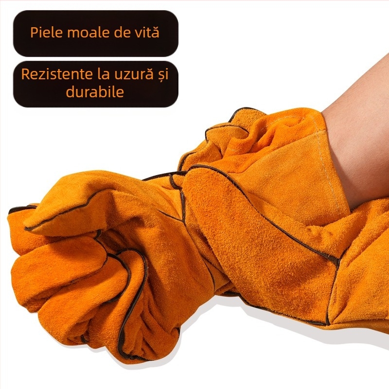 Siweian Mănuși de sudură - Cow split core leather, Pentru prelucrarea metalelor și sudură, Mănuși de sudură