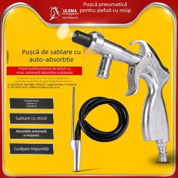 Pistol de sablat cu aer, unitate compactă de sablat, autoamorsare, presiune înaltă, renovare și eliminarea ruginii și a impurităților