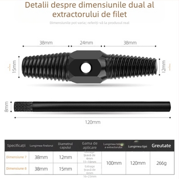 Extractor pentru șuruburi rupte de la robinet pentru valve triunghiular; unelte de reparații țevi din oțel inoxidabil pentru instalații casnice