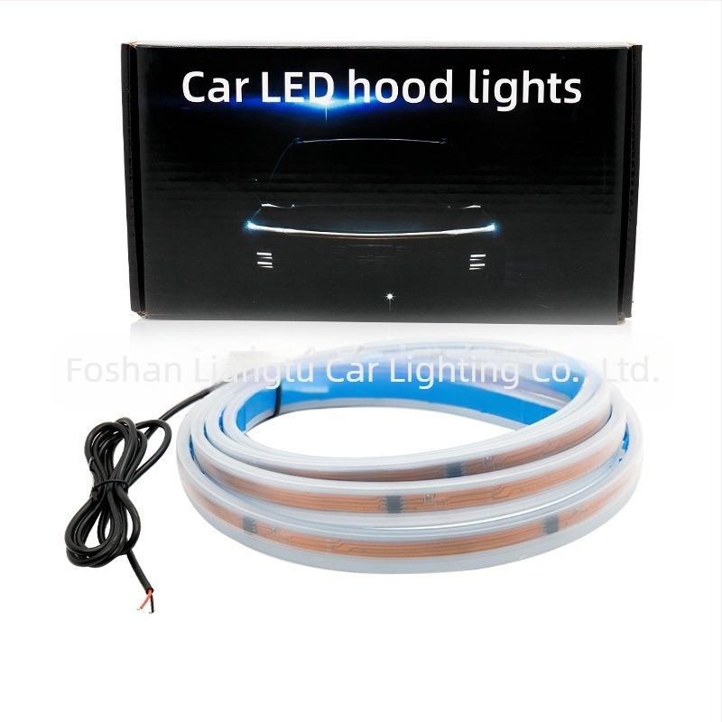 Lumină LED universală pentru capota mașinii, bandă de ghidaj din silicon moale, 12V, 9.5W, durata de viață 50000h