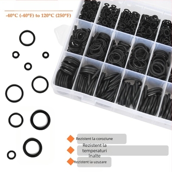 RT inel O din cauciuc nitril pentru conducte și reparații auto, stil modern minimalist, set 1200 bucăți