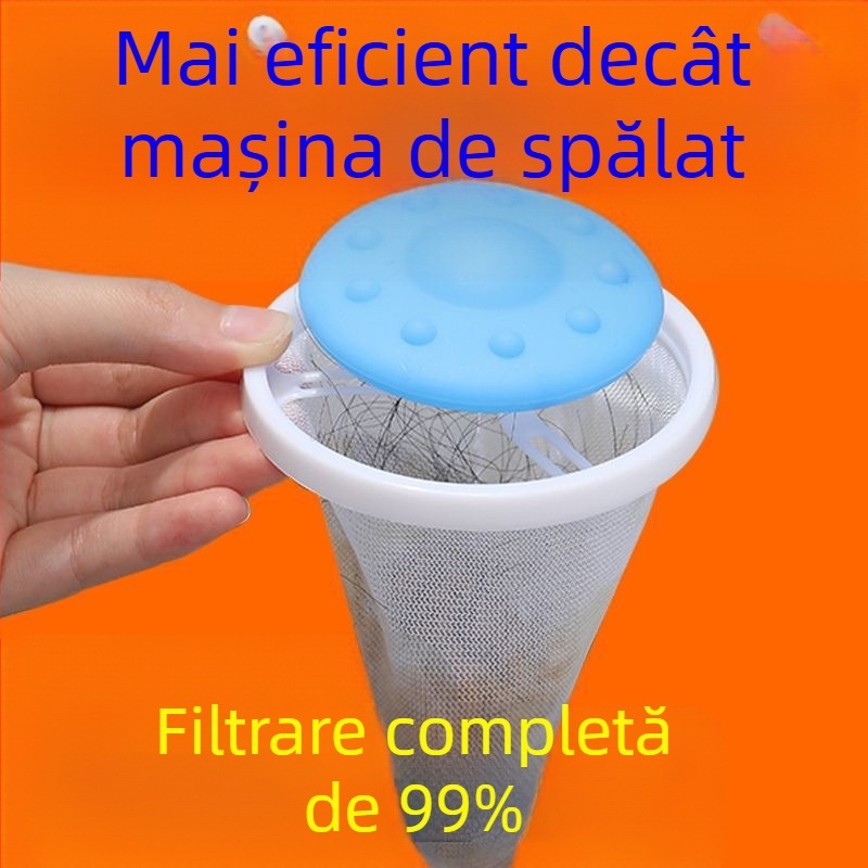Pungă filtrantă plutitoare din plastic pentru mașina de spălat, eliminare păr și anti încurcare, minge de rufe