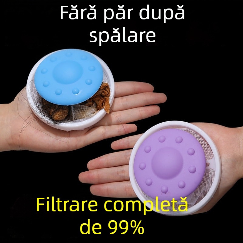 Pungă filtrantă plutitoare din plastic pentru mașina de spălat, eliminare păr și anti încurcare, minge de rufe