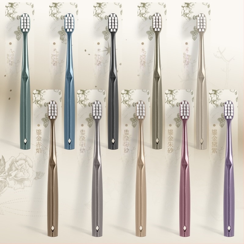 Periuță de dinți manuală, peri moi, cap lat, set de 10 bucăți, model CXCK-06