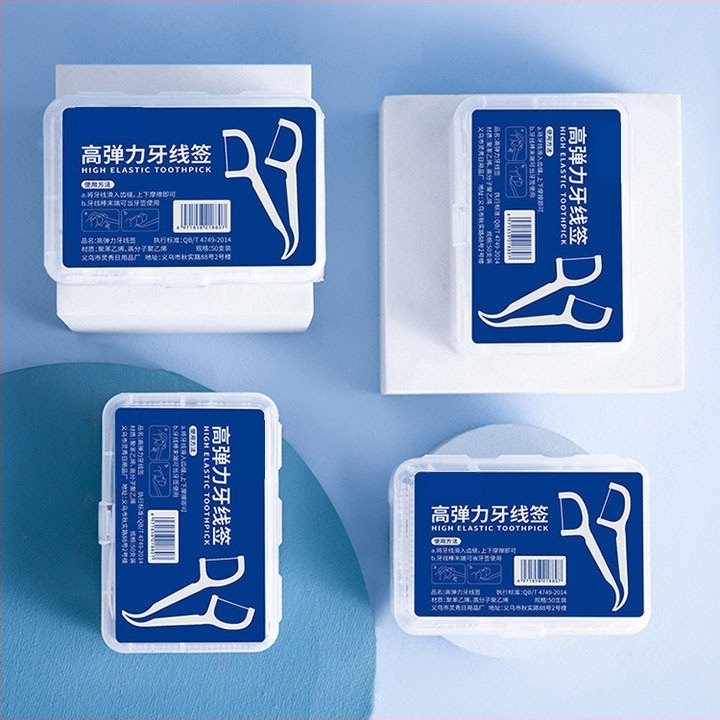 Bastoane de ață dentară ultrafină, de unică folosință, din plastic, ambalaj individual, 30–50 bucăți pe pachet