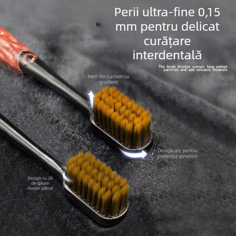 Periuță de dinți manuală - Kaja, peri moi, Model 668, 60 buc., cutie cadou, ambalare individuală, pentru adulți