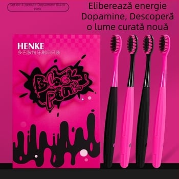 Scar guest periuță de dinți manuală cu peri moi, mâner anti-alunecare, HK-1109, set de 4