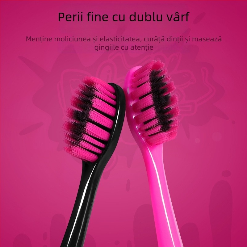 Scar guest periuță de dinți manuală cu peri moi, mâner anti-alunecare, HK-1109, set de 4