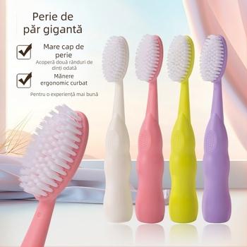 Shengwang periuță de dinți manuală pentru adulți, model 1581, peri moi, cap lat