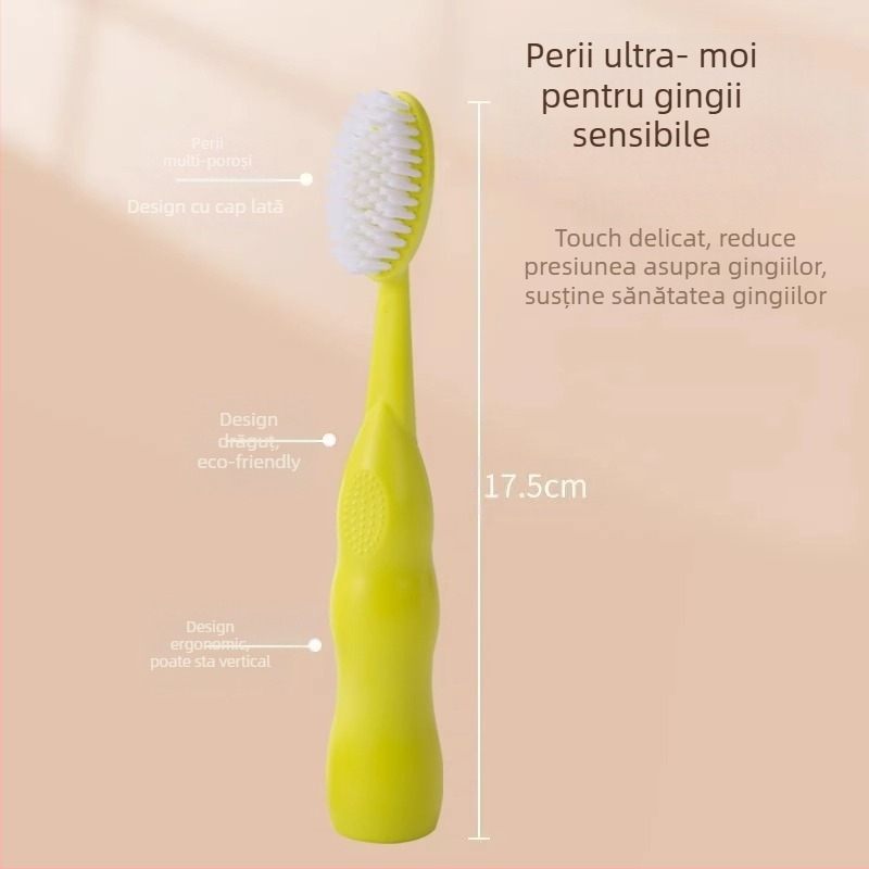 Shengwang periuță de dinți manuală pentru adulți, model 1581, peri moi, cap lat