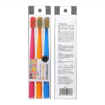 RAOYI periuță de dinți manuală pentru adulți cu perii moi din nailon, 3 buc., model RY6613