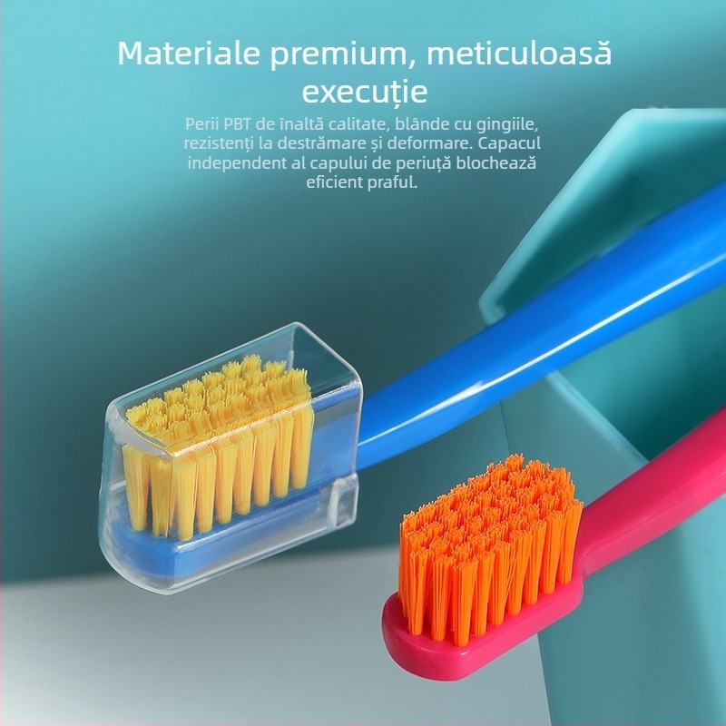 RAOYI periuță de dinți manuală pentru adulți cu perii moi din nailon, 3 buc., model RY6613