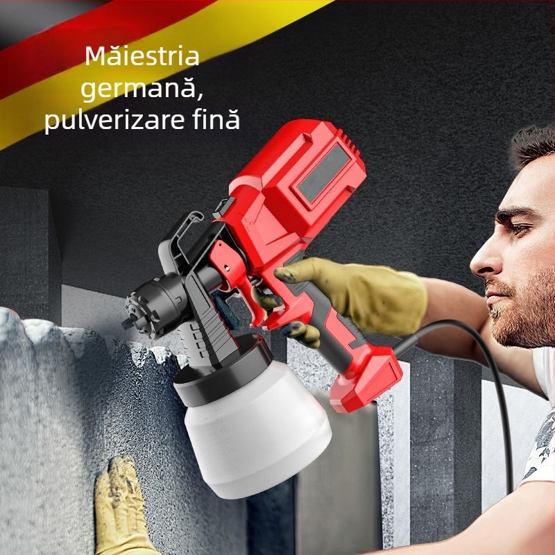 AKX Pistol electric de vopsire, tip despărțibil, pentru uz casnic — atomizare la presiune înaltă, pentru mobilier, pereți și garduri