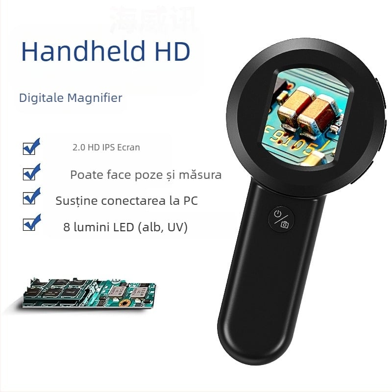 HM020 Microscop portabil pentru copii, digital HD, pentru cercetare științifică și învățământ