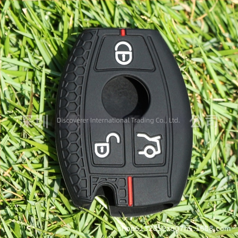 Carcasă de cheie din silicon pentru Mercedes-Benz: A-Class, C-Class, S-Class, E-Class, GLA, C200 – stil simplu, personalizare disponibilă