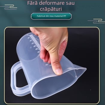 Jinghui Cântar de măsurare din plastic îngroșat cu cilindru gradat, cu mâner, ușor și practic