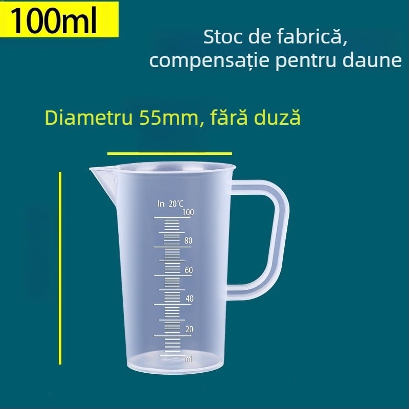 Jinghui Cântar de măsurare din plastic îngroșat cu cilindru gradat, cu mâner, ușor și practic