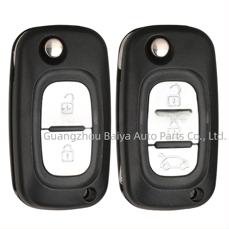 Carcasă rabatabilă pentru cheie Renault Smart Lada, compatibilă cu chei 2/3, carcasă din plastic, lamelă a cheii din cupru și plastic, greutate 45,4 g