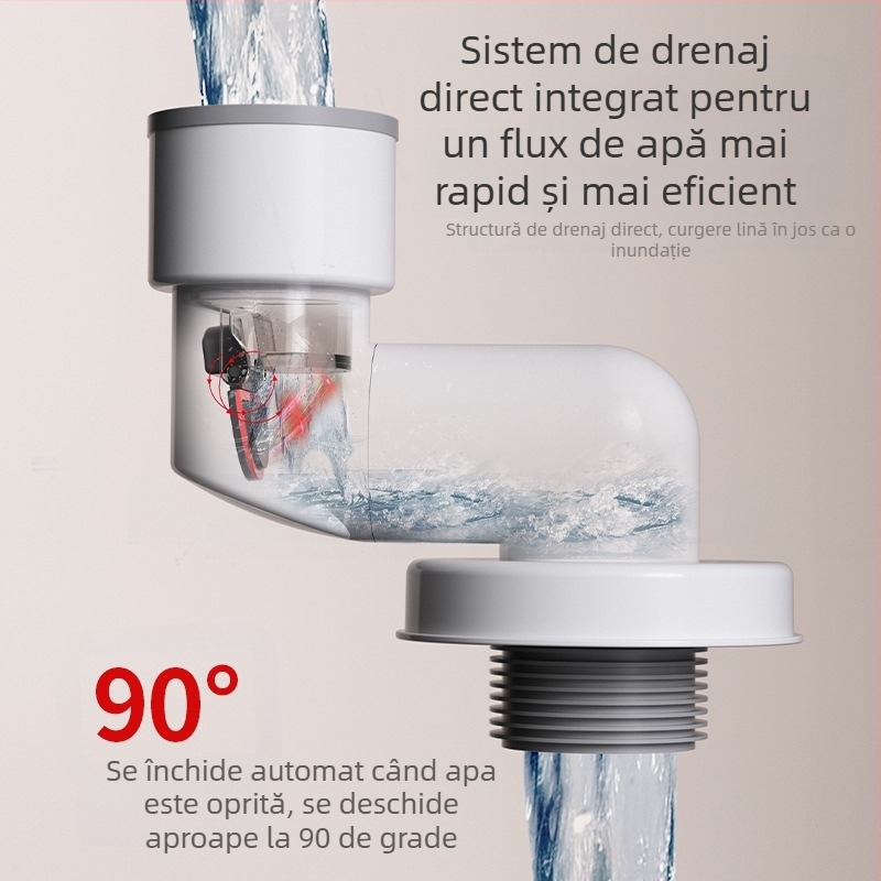 Dop de etanșare pentru canalizație antimiros - ABS, model LH wall-row deodorant plug, tip trageri, design modern minimalist