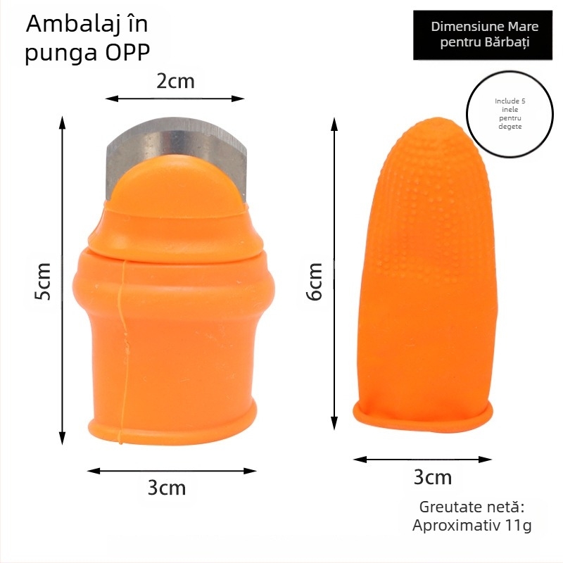 Cuțit pentru deget Chef Ji Qixiu — construcție PP cu oțel inoxidabil, stil modern și simplu, personalizare disponibilă, logo imprimat