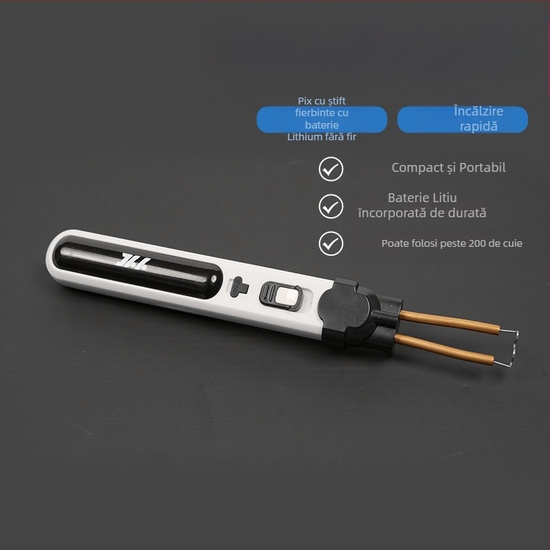 YYC Kit electric de lipire cu mâner din plastic, alimentare 4V, cip AI de încălzire cu baterie litiu, pentru sudură și întreținere