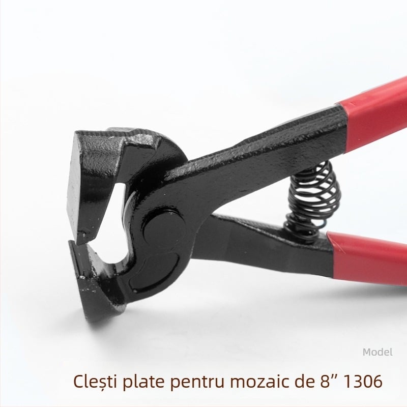 Mejialong Pince pentru plăci și sticlă cu gură rotundă și roată dublă, instrument de tăiere mozaic, oțel de înaltă carbon, 0,23 kg