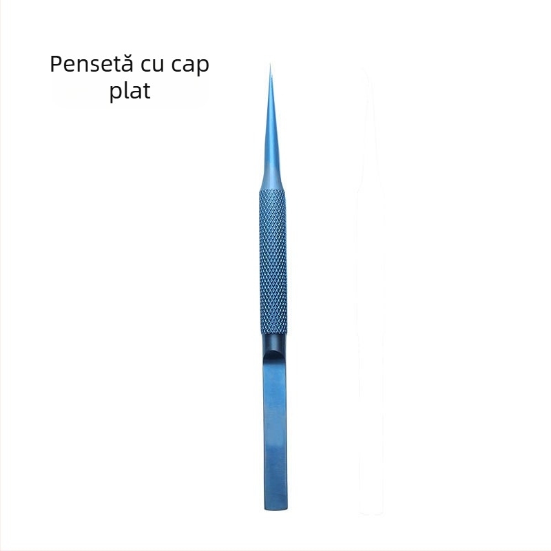 Pince din aliaj de titan, vârfuri drepte și arcuite, anti-magnetice, pentru reparații electronice