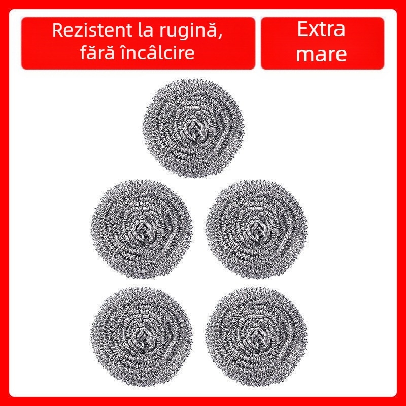 Bile din oțel inoxidabil pentru curățarea vaselor, pachet 60 bucăți