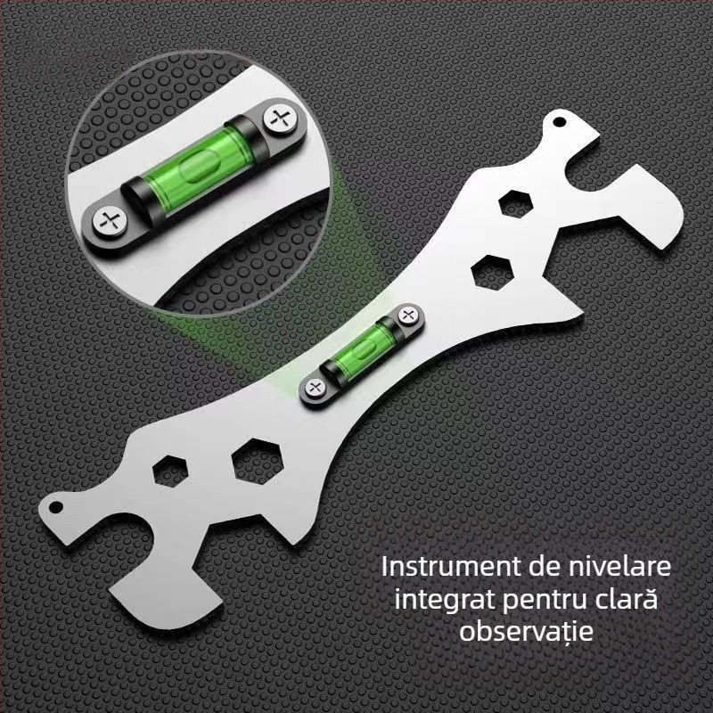 Cheie universală de duș pentru instalare în baie – oțel inoxidabil, finisaj lucios, greutate 0,15 kg, cap hexagonal