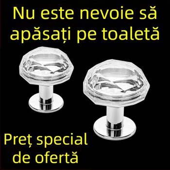 Buton diamant pentru toaletă – accesoriu universal pentru rezervorul de apă, montaj disponibil