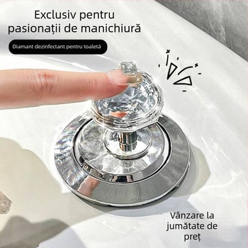 Buton diamant pentru toaletă – accesoriu universal pentru rezervorul de apă, montaj disponibil