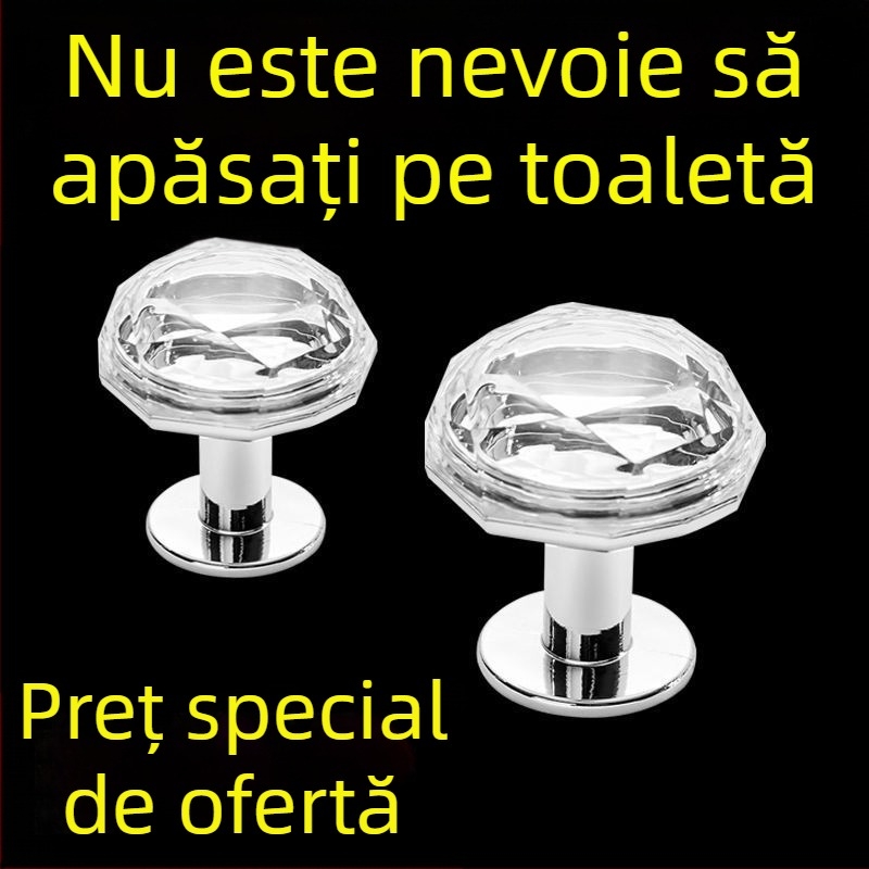 Buton diamant pentru toaletă – accesoriu universal pentru rezervorul de apă, montaj disponibil