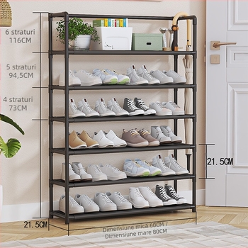 Raft pentru pantofi cu mai multe niveluri – plastic, protecție împotriva prafului, stil modern minimalist pentru depozitare; Material: plastic; Proces: personalizare mostră; Stil: modern minimalist; Funcție: depozitare