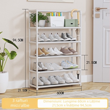 Raft pentru pantofi cu mai multe niveluri – plastic, protecție împotriva prafului, stil modern minimalist pentru depozitare; Material: plastic; Proces: personalizare mostră; Stil: modern minimalist; Funcție: depozitare