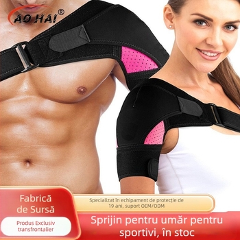 Bandă de umăr din neopren cu curele de compresie reglabile, pentru adulți, protecție de umăr pentru baschet