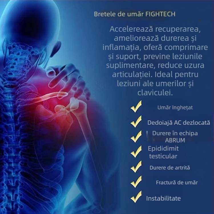 Bandă de umăr din neopren cu curele de compresie reglabile, pentru adulți, protecție de umăr pentru baschet