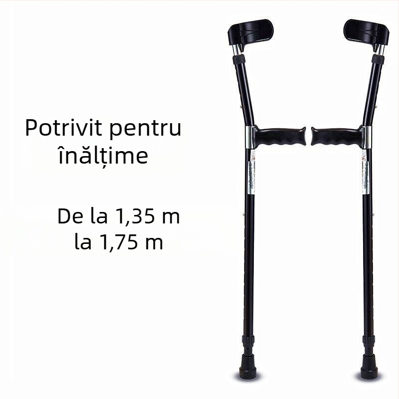 Sprijin pentru subraț din aliaj de aluminiu, design cu un braț, anti-derapaj, extensibil și reglabil, model ZG01