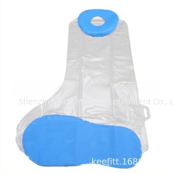 Protecție postoperatorie din silicon pentru baie la picior – model gambă, impermeabil (Material: silicon; Funcție: impermeabil; Model: gambă; Greutate: 100 g; Utilizare: spălare postoperatorie pentru leziuni și fracturi la picior)