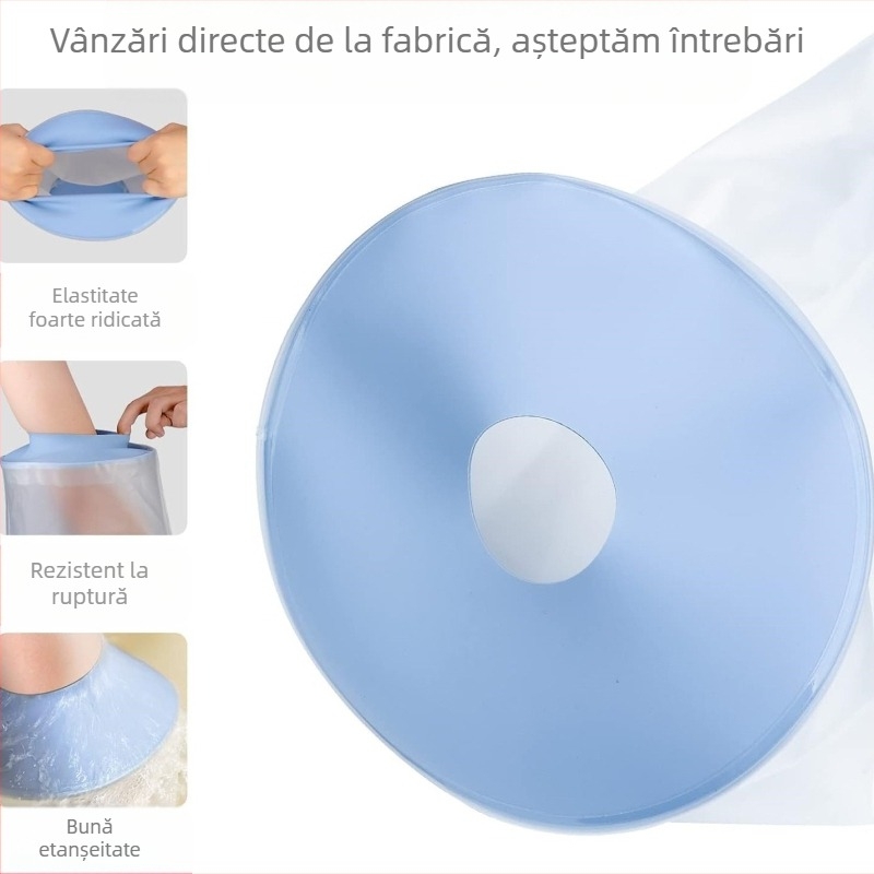 Protecție postoperatorie din silicon pentru baie la picior – model gambă, impermeabil (Material: silicon; Funcție: impermeabil; Model: gambă; Greutate: 100 g; Utilizare: spălare postoperatorie pentru leziuni și fracturi la picior)