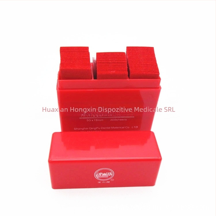 Hârtie ocluzală dentară, de unică folosință, 65 g, pentru adulți, parfum trandafiri