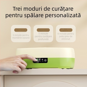 Mașină de curățat ochelari și bijuterii — compactă, automată, portabilă; alimentare USB sau baterie uscată/încărcare; 3,7V, 0,5W; model QX-051; funcționare mecanică