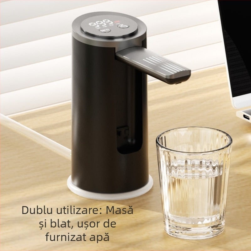 Dozator de apă mini, reîncărcabil pentru apă îmbuteliată, model AH-068, activare la atingere, 8W, 3.7V