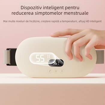 Bandă de talie pentru ameliorarea crampelor menstruale, alimentare USB, încălzire grafenă, afișaj digital (modelul N04)