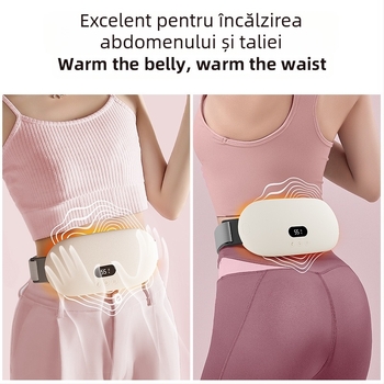 Bandă de talie pentru ameliorarea crampelor menstruale, alimentare USB, încălzire grafenă, afișaj digital (modelul N04)