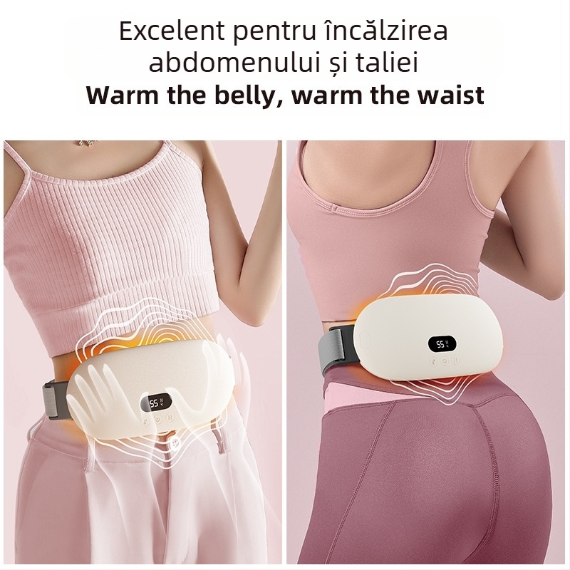 Bandă de talie pentru ameliorarea crampelor menstruale, alimentare USB, încălzire grafenă, afișaj digital (modelul N04)