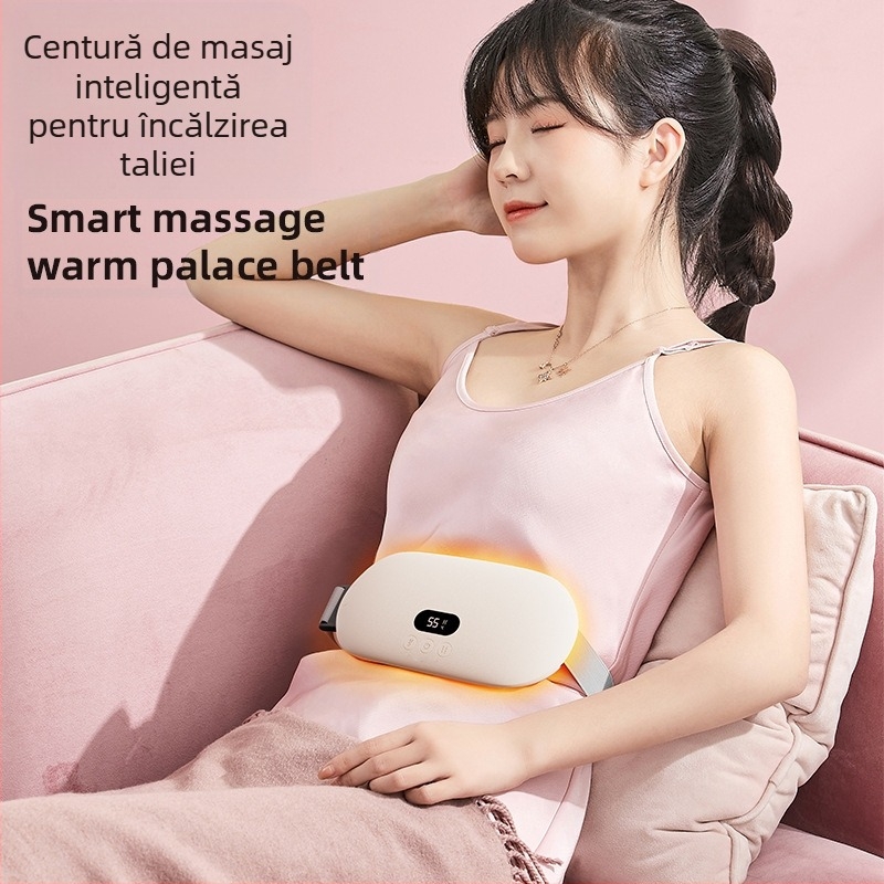 Bandă de talie pentru ameliorarea crampelor menstruale, alimentare USB, încălzire grafenă, afișaj digital (modelul N04)
